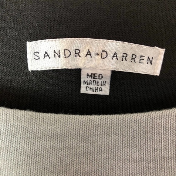 Sandra Darren gray black drawstring dress size M - Picture 5 of 5